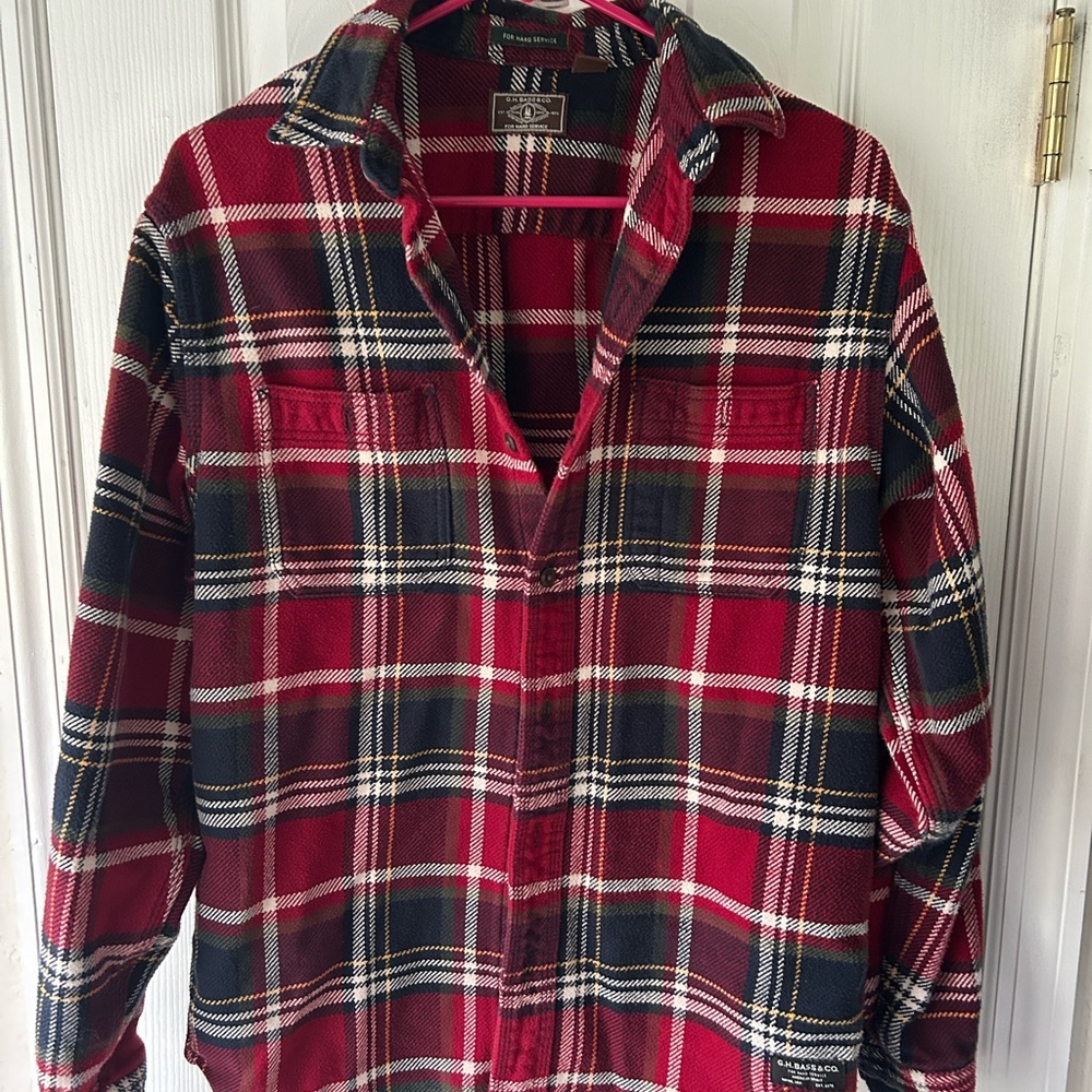 G.H. Bass & Co. Red and Black Checkered Shirt